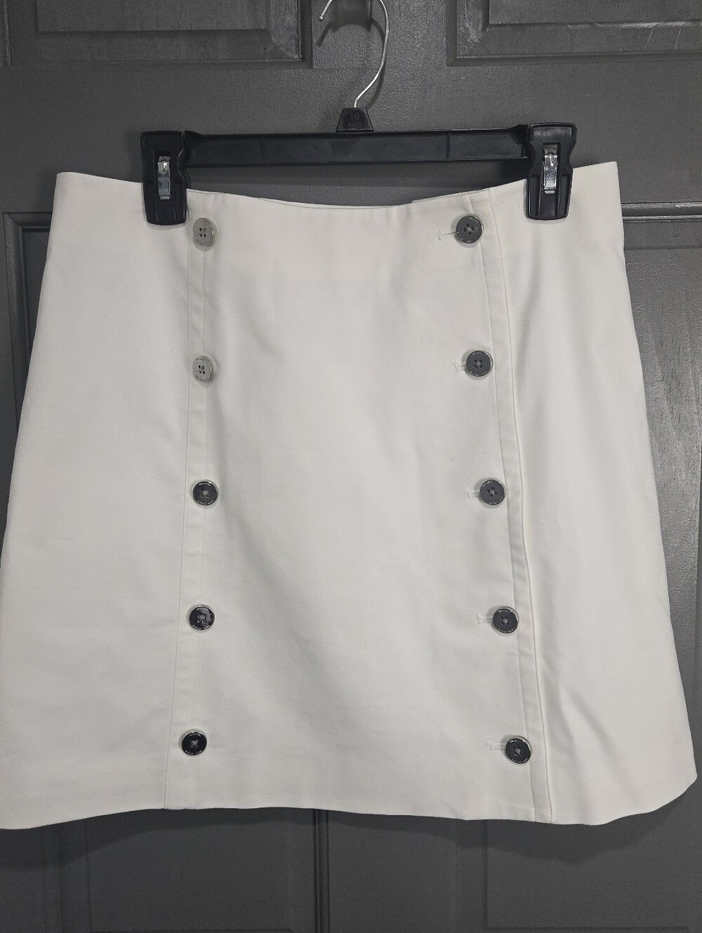Michael Kors White Double-Button Mini Skirt